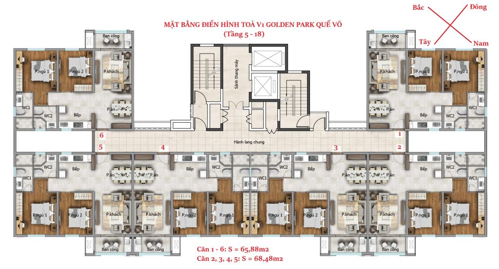 chung cu golden park que vo